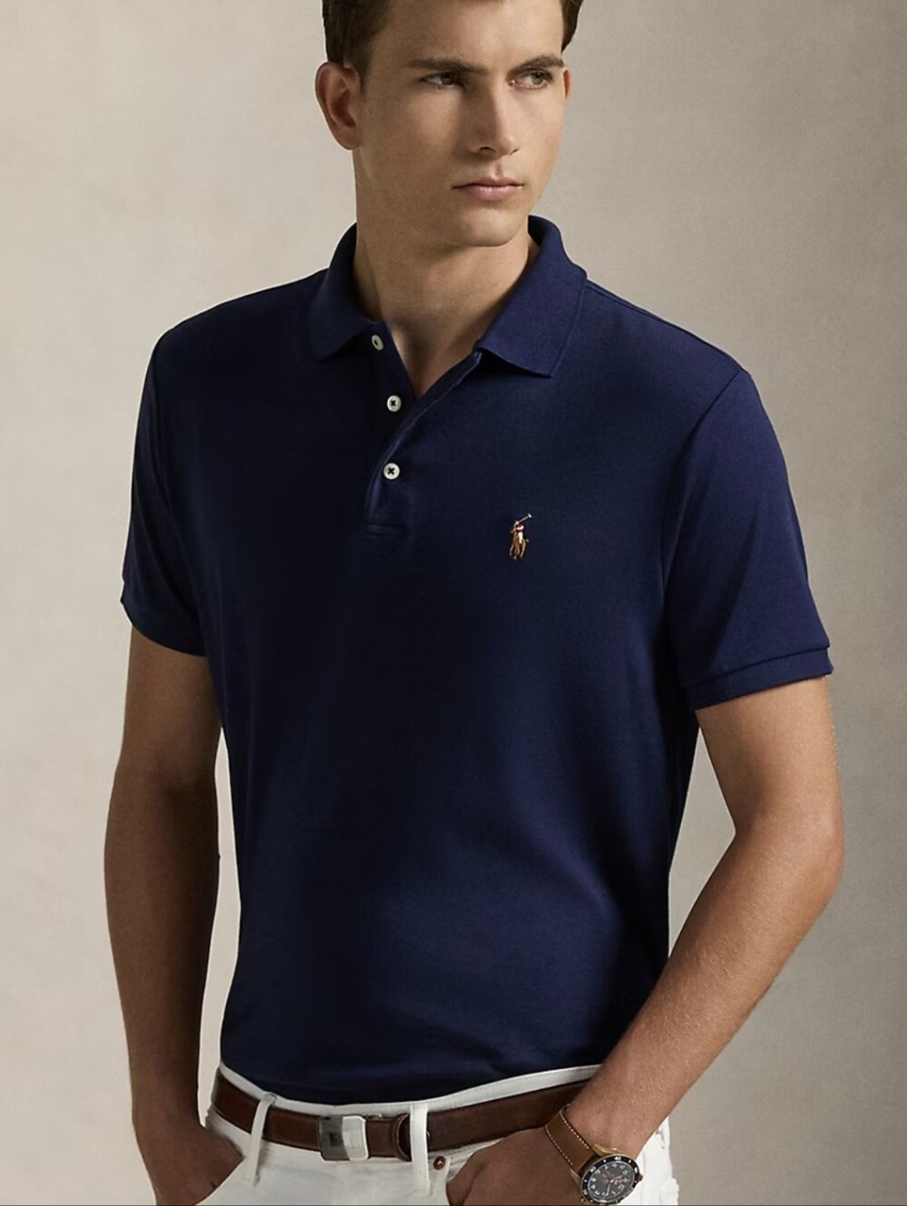 Ralph Lauren Men’s Classic  Polo Shirt Sz L Navy